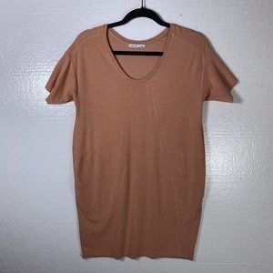 Zara Size Small Pink Pockets Scoop Neck Tunic Top